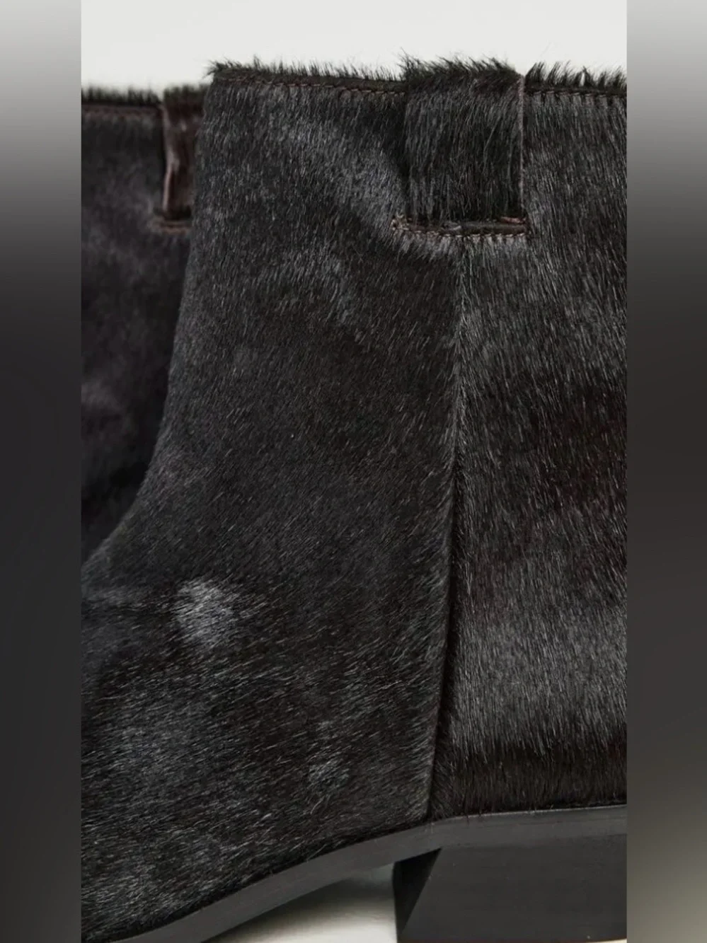 ALOHAS Syd Ankle Boots in black calf hair